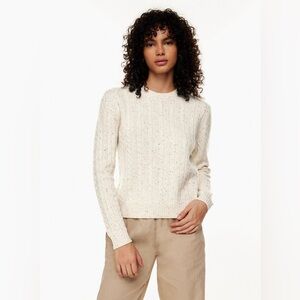 Aritzia TNA CASHWOOL PERCY SWEATER 102817 MARL MULLEIN